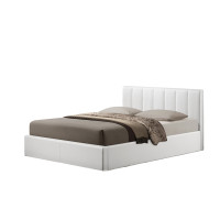 Baxton Studio CF8287-Queen-White Templemore Contemporary Queen-Size Bed